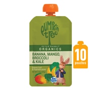 Peter Rabbit Organics Kids Snack Fruit & Vegetable Puree Banana Mango Broccoli & Kale