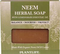 Plantlife Neem Herbal Soap with Lemongrass Essential Oil