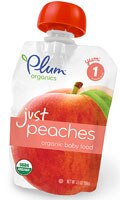 Plum Organics Baby Food Stage 1 Just Peaches - 3.5 oz