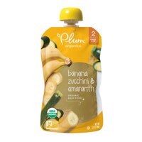 Plum Organics Baby Food Stage 2 Zucchini Banana and Amaranth - 3.5 oz