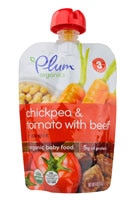 Plum Organics Baby Food Stage 3 Chickpea & Tomato with Beef & Cumin - 4 oz