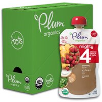 Plum Organics Mighty 4 Stage 4 Strawberry Banana Kale Greek Yogurt Oat Amaranth