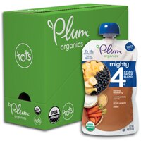 Plum Organics Mighty 4 Stage 4 Sweet Potato Carrot Blueberry Apple Greek Yogurt Millet Oat