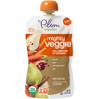Plum Organics Mighty Veggie Stage 4 Carrot Pear Pomegranite & Oat