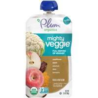 Plum Organics Mighty Veggie Stage 4 Cauliflower Apple Coconut Date & Turmeric