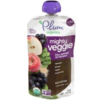 Plum Organics Mighty Veggie Stage 4 Spinach Grape Apple Amaranth