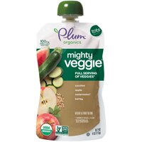 Plum Organics Mighty Veggie Stage 4 Zucchini Apple Watermelon & Barley