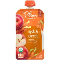Plum Organics Organic Baby Food - Stage 2 Apple & Carrot - 4 oz