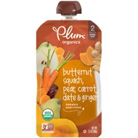 Plum Organics Stage 2 Butternut Squash Pear Carrot Date & Cinnamon