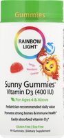 Rainbow Light Sunny Gummies Vitamin D3 Tangy Mandarin Orange