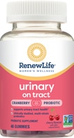 Renew Life Women's Wellness Urinary On Tract Probiotic Gummies With Cranberry Cherry