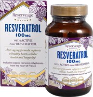 Reserveage Nutrition Resveratrol -- 100 mg - 60 Veggie Caps