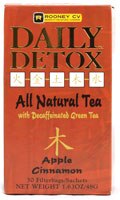 Rooney CV Daily Detox Natural Green Tea Decaffeinated Apple Cinnamon -- 30 Sachet