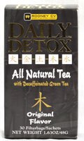 Rooney CV Daily Detox Natural Green Tea Decaffeinated Original -- 30 Sachet
