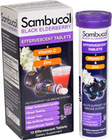 Sambucol Black Elderberry Effervescent Tablets plus Vitamin C & Zinc