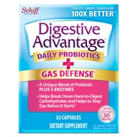 Schiff Digestive Advantage Capsules Daily Probiotic + Gas Relief Digestive Enzymes