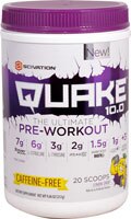 Scivation Quake鈩 10.0 Pre Workout Caffeine Free Lemon Drop - 20 Servings