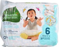 Seventh Generation Baby鈩 Free and Clear Diapers Stage 6: 35 plus lbs - 20 Diapers