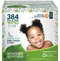 Seventh Generation Free & Clear Baby Wipes Fragrance Free - 384 Wipes
