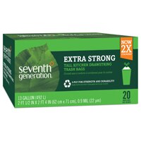 Seventh Generation Kitchen Garbage Bags Extra Strong 13 Gallon
