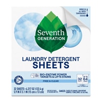 Seventh Generation Laundry Detergent Sheets 64 Loads Free & Clear