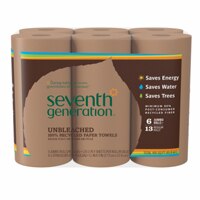 Seventh Generation Unbleached Chlorine Free Paper Towels 100% Recycled Paper
