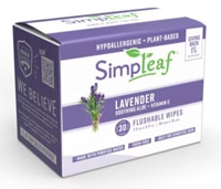 Simpleaf Flushable Wipes Single Wipes Lavender