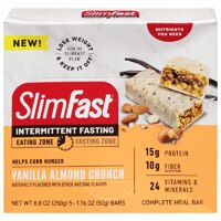 SlimFast Intermittent Fasting Complete Meal Bars Vanilla Almond Crunch