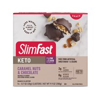 SlimFast Keto Snack Clusters Caramel Nuts & Chocolate