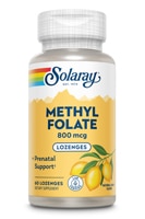 076280578959 - Solaray  Methyl Folate Lozenges   Natural Lemon -- 1000 mcg - 60 Lozenges