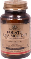 033984019454 - Solgar  Folate -- 1333 mcg DFE - 100 Tablets