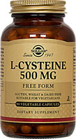 033984009622 - Solgar  L-Cysteine -- 500 mg - 90 Vegetable Capsules
