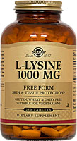 033984017023 - Solgar  L-Lysine -- 1000 mg - 250 Tablets