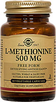 033984017542 - Solgar  L-Methionine -- 500 mg - 90 Vegetable Capsules