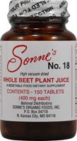 Sonne's Whole Beet Plant Juice No 18
