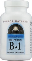 021078008880 - Source Naturals  B-1 High Potency -- 500 mg - 100 Tablets