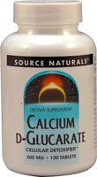 021078008712 - Source Naturals  Calcium D-Glucarate -- 500 mg - 120 Tablets