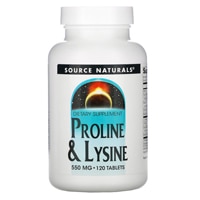 021078007586 - Source Naturals  Proline & Lysine -- 550 mg - 120 Tablets