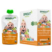 Sprout Organic Baby Food CoComelon Yes Yes More Veggies Pumpkin Sweet Potato Pear Apricot Pouches