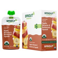Sprout Organic Baby Food Puree Stage 2 Apple Banana Butternut Squash