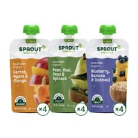 Sprout Organic Baby Food Rainbow Variety Pack Stage 2 Variety