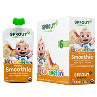 Sprout Organic Baby Food Smoothie Peach Banana with Yogurt Veggies & Flax Seed Toddler