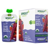 Sprout Organic Baby Food Stage 2 Baby Food Purple Carrot Apple Blueberry