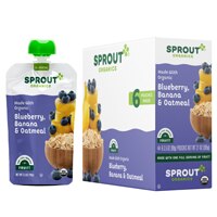 Sprout Organic Baby Food Stage 2 Blueberry Banana & Oatmeal Pouches