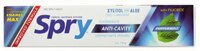 Spry Anti-Cavity Xylitol And Aloe With Fluoride Toothpaste Peppermint