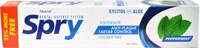 Spry Anti-Plaque Tartar Control Xylitol Toothpaste- Fluoride Free Peppermint