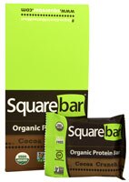Square Organics Protein Bar Gluten Free Chocolate Coated Crunch -- 12 Bars