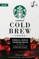 Starbucks Cold Brew Single Serve Concentrate Signature Black