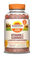 Sundown Naturals Vitamin C Gummies with Rosehips & Bioflavonoids Orange