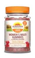 Sundown Naturals Women's Multivitamin Gummies with Biotin Raspberry